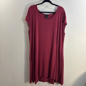 Brenda Layne Design Sz 3XL Hi Low Over the Knee A-Line Flare Bamboo Dress NEW